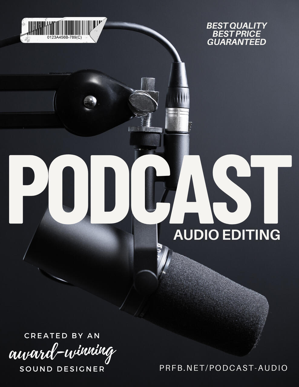 Podcasting audio editing flyer Flyer for podcast audio editing