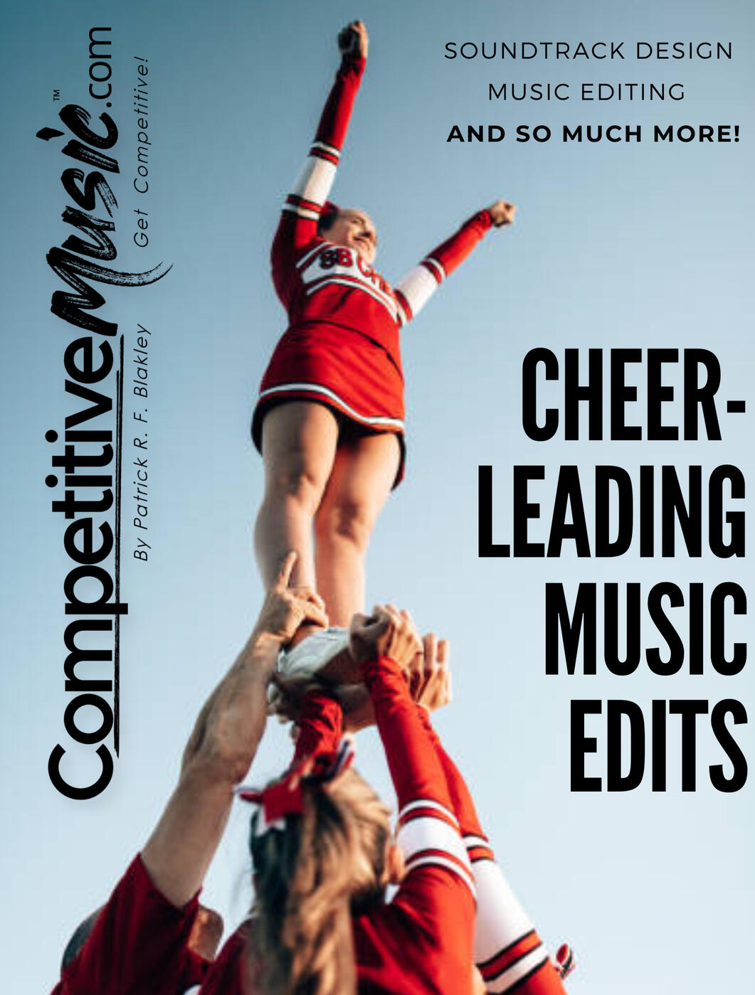 Flyer for competitive music and audio editing for competitive cheerleading.