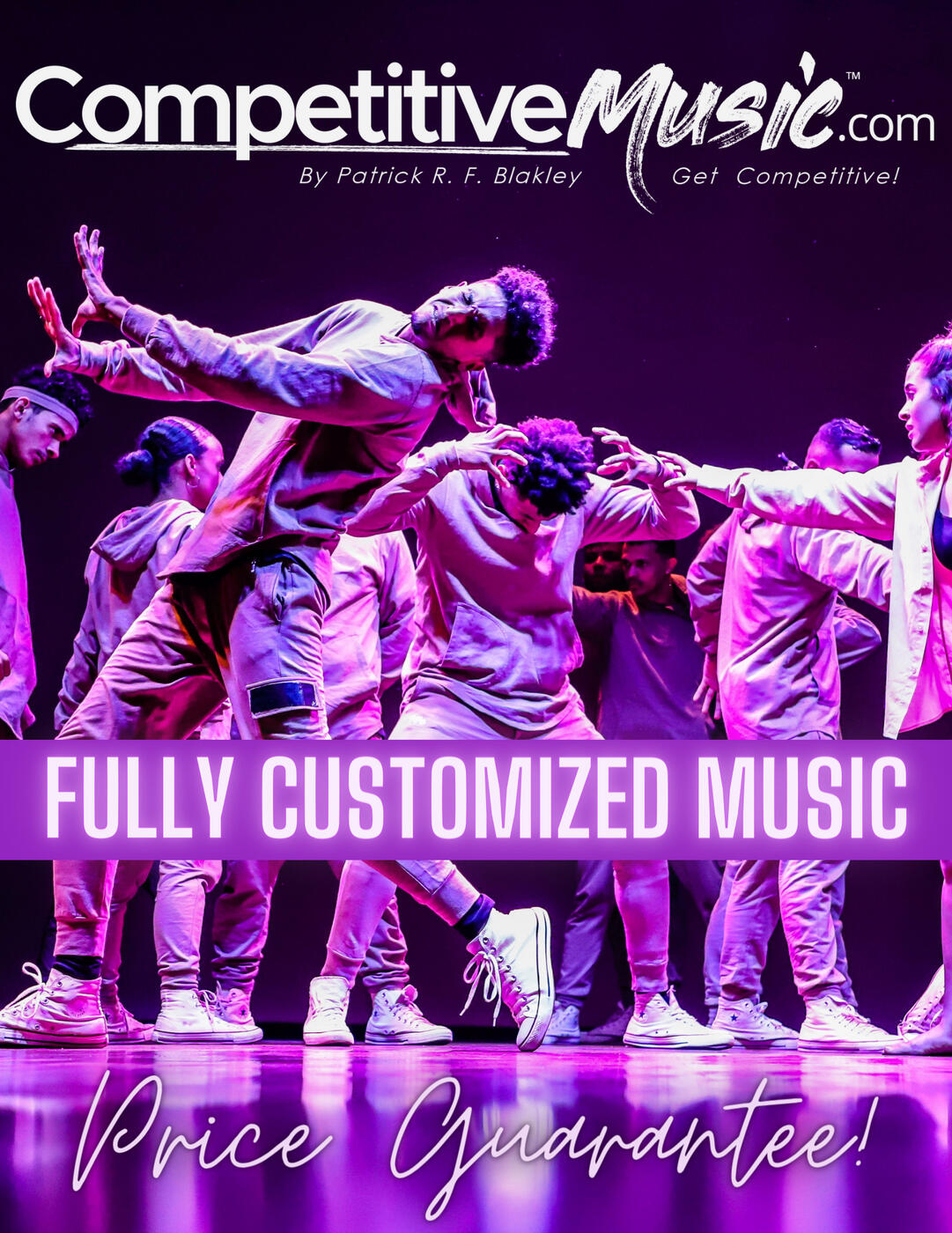 Flyer for competitive music and audio editing for competitive dance music.